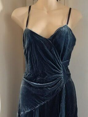Club Monaco Velvet wrap-style midi dress, size 2